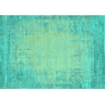 thumbnail image 1 of Ahgly Company Machine Washable Indoor Rectangle Abstract Turquoise Blue Contemporary Area Rugs, 2' x 3', 1 of 4
