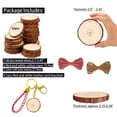thumbnail image 3 of Discos preperforados Wood Slices SENMUT, 30 unidades, naturales, de 5 a 6 cm, 3 of 8