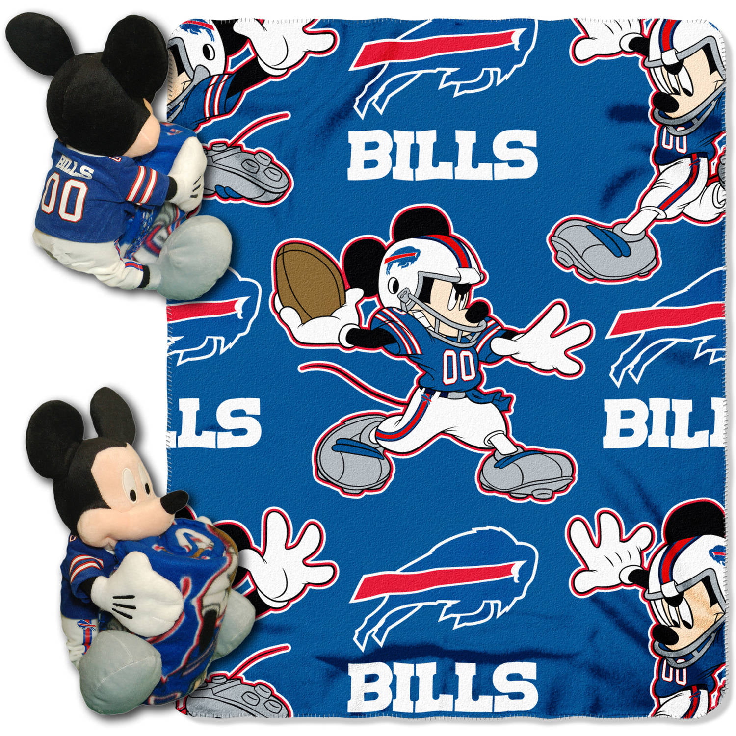 Utallige Kan ignoreres stå på række Disney NFL Buffalo Bills Hugger Pillow and 40" x 50" Throw Set - Walmart.com