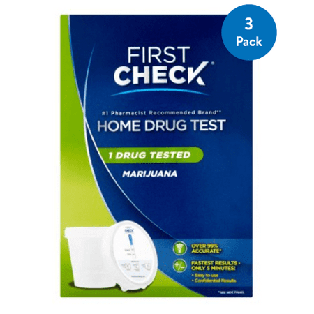 (3 Pack) First Check Home Drug Test, Marijuana | At Home Urine Drug (Best Over The Counter Drug Test For Thc)