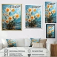 thumbnail image 4 of Designart "Sunny Daffodil Blossom II" Daffodils Floater Framed Canvas Wall Art, 4 of 5