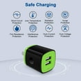 thumbnail image 4 of Zacenei USB Charger Block,2Pack iPhone Charger Cable Cords 6ft&1Pack 2.1A Dual USB Charger Adapter Wall Plug Fast Charging Block Multi Charging Cables 6ft iPhone Charger Set Compatible for iPhone 14, 4 of 8