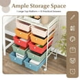 thumbnail image 6 of Gymax 10-Drawer Rolling Storage Cart Tools Scrapbook Paper Organizer on Wheels Macaron, 6 of 10