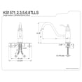 thumbnail image 3 of Kingston Brass Heritage Single Handle 8" Centerset Kitchen Faucet, 3 of 3