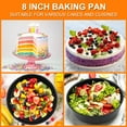 thumbnail image 4 of 8 Inch Round Cake Pan Set of 4, Vesteel Stainless Steel Round Cake Baking Pans for Layer/Birthday/Wedding Cake, Nonstick & Heavy Duty, 4 of 7