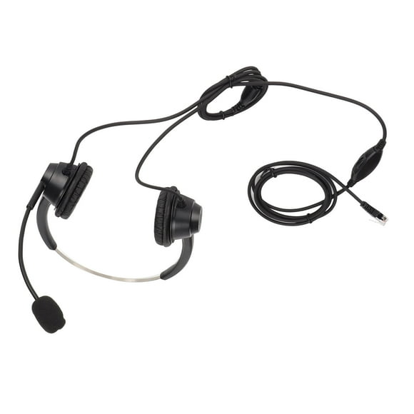 Wired Customer Service Headset Noise Cancelling RJ9 Plug Binaural Wired Telephone Headphone with Mic for VOIP Phones