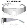 thumbnail image 4 of Gafas de sol de moda milramtob Futuristic Wrap Around Y2K, 4 of 5