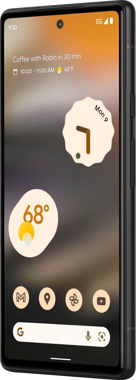 Restored Google Pixel 6a 5G, 128GB, Charcoal - Unlocked (Refurbished)