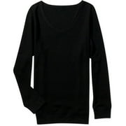 No Boundaries - Juniors' Plus Long-Sleeve V-Neck Thermal Tee