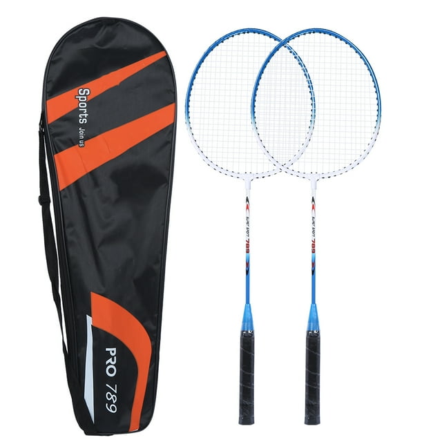 Raqueta de bádminton Sincero Battledore de aleación de hierro con mango suave 2 uds Color rojo azul