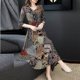 thumbnail image 5 of ICHUANYI Liquidación Vestido largo de manga tres cuartos con cuello en V para mujer Vestido de una línea con estampado floral para mujer ICHUANYI WER202308252516, 5 of 9