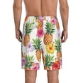 thumbnail image 3 of Fotbe Hawaiian Pineappl Pajama Shorts for Men, Men's Pajama Bottoms, Sleepwear,Short Pajama Pants-Small, 3 of 9