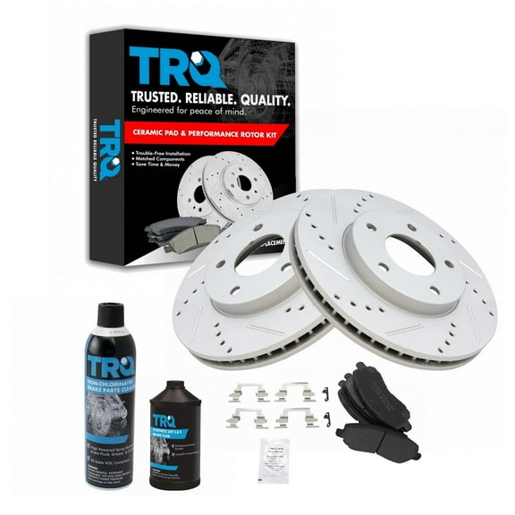 TRQ Front Brake Performance Rotor & Metallic Pad Kit for Chrysler Dodge BKA20768 Fits select: 2001-2005 MITSUBISHI ECLIPSE, 2001-2012 MITSUBISHI GALANT