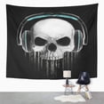 thumbnail image 2 of REFRED Face Graphic Skull Evil Concert Rock and Roll Music Headphone Wall Art Hanging Tapestry Home Decor for Living Room Bedroom Dorm 60x80 inch, 2 of 2