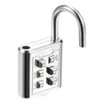 thumbnail image 4 of Uxcell 6-Digit Combination Padlock Push Button Locks for Locker Zinc Alloy Silver Tone 1pcs, 4 of 5