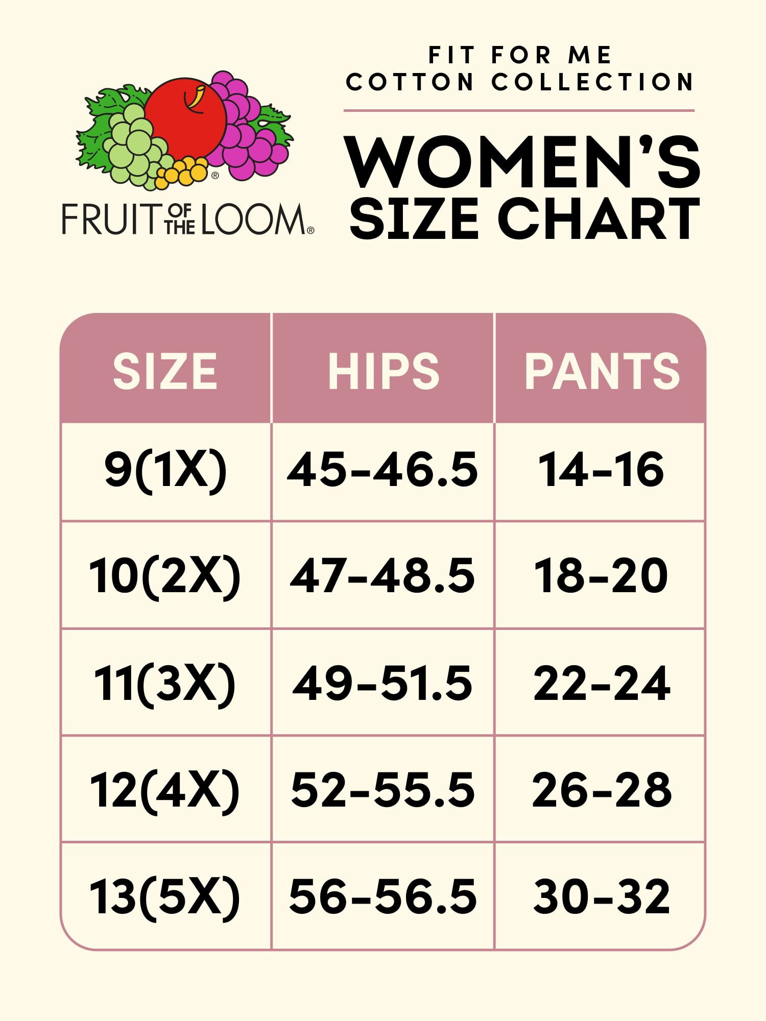 Fit for Me by Fruit of the Loom Women's Plus Size Cotton Brief Underwear, 6-Pack