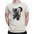 thumbnail image 2 of Geometric Night Owl Graphic Men's Off White T-Shirt, 2 of 3