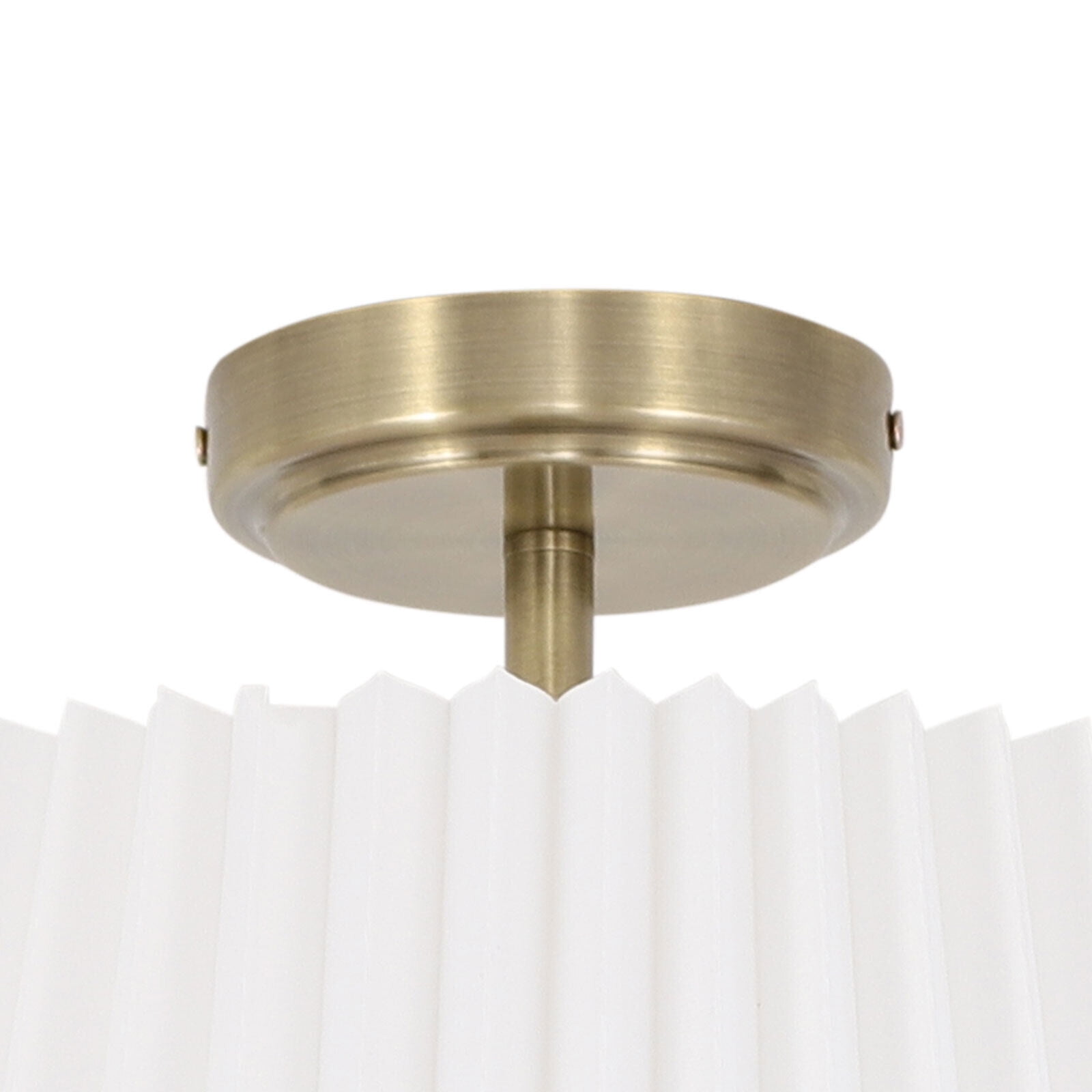 Miumaeov 3-Light Semi Flush Mount Ceiling Light Fixture 11" Modern Drum Light with Fabric Shade Close to Ceiling Lighting Hanging Lamps for Living Room Dining Room Kitchen Hallway