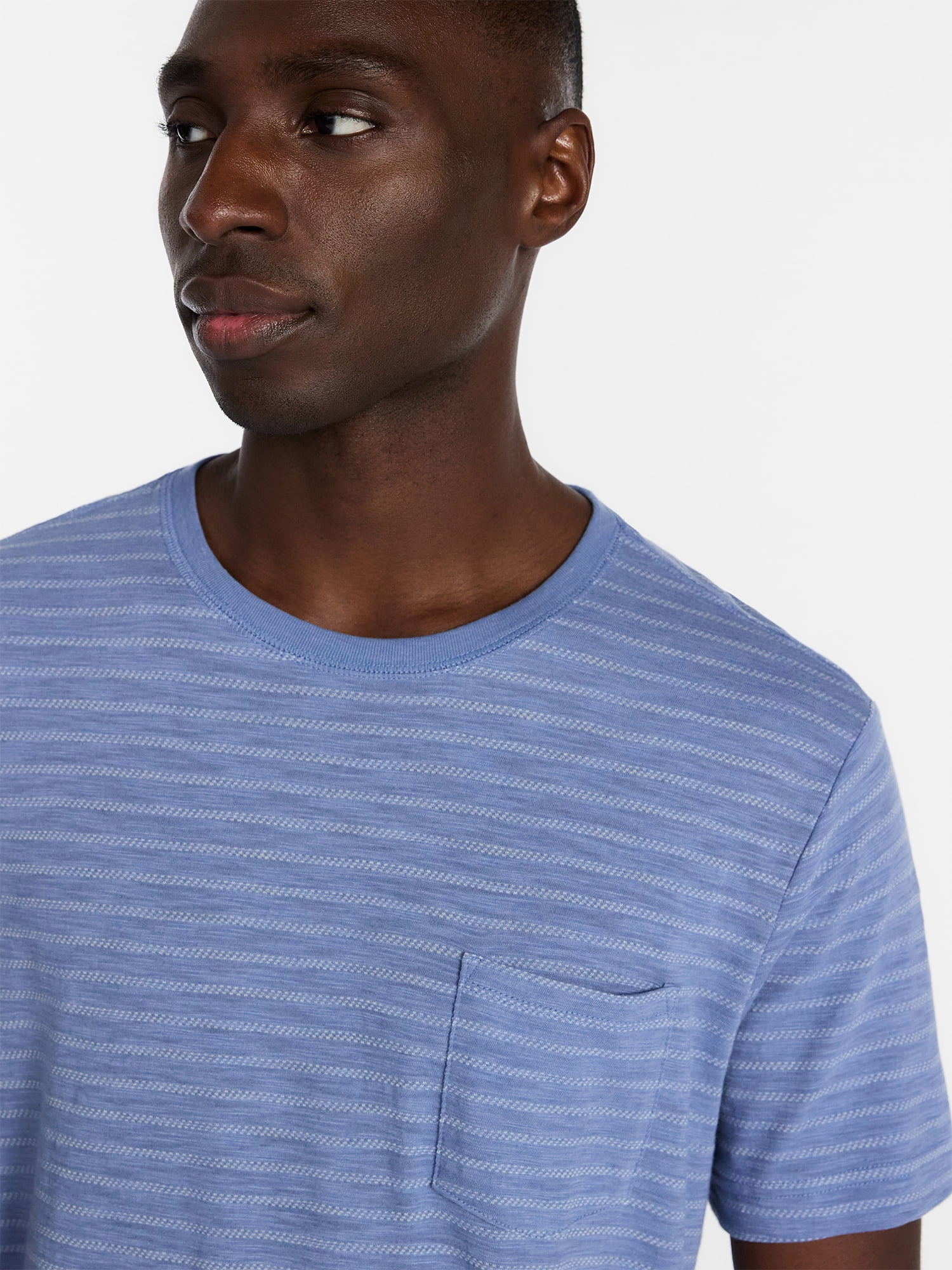 George Men's & Big Mens Classic Fit Striped Short Sleeve Crewneck T-Shirt, Sizes S-5XL