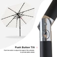 thumbnail image 3 of MASTERCANOPY 9ft Solar Patio Umbrella with LED Lights Tilt and Crank, Light Beige, 3 of 8