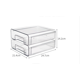 thumbnail image 4 of Organizador de maquillaje con 2 cajones. Caja de plástico con 2 cajones, caja apilable plana para cosméticos, accesorios, juguetes, artículos de papelería, oficina - Transparente, 4 of 5