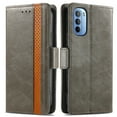 thumbnail image 3 of Case for Motorola Moto G31 Cover Leather Wallet Folio Case Book Design Flip Magnetic Closure - Grey, 3 of 5