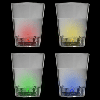 Liquid Activated Multicolor LED Lowball Glasses ~ Fun Light Up Drinkin –  SoThere