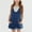 Dark Blue, variant on Girls imitation denim with pocket Overall Shorts Kids Summer Adjustable Straps Jumpsuits imitation Jeans Shortalls 5-14 Years