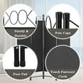 thumbnail image 4 of NiamVelo Room Dividers Folding Privacy Screens 4 Panel Folding Partition for Home Office Bedroom, Black, 4 of 9