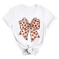 thumbnail image 5 of Timegard Womens Tops Valentines Day Print Short Sleeve Crewneck Tee Shirts Casual Loose Comfy Tops, 5 of 7