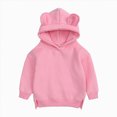 thumbnail image 4 of KPOPLK Toddler Baby Boys Hooded Sweatshirt Pullover 3 6 9 12 18 Months 2T 3T Casual Long Sleeve Hoodies Solid Color Fleece Pocket Sweatshirt Tops,Size 12-24 Months, 4 of 7