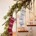 thumbnail image 3 of Red White Knitted Christmas Stockings 19 Inch - Decorative Holiday Socks for Mantel, Wall, Staircase, or Tree - Durable Festive Stockings for Candy, Gifts & Decor, 3 of 5