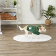 thumbnail image 3 of Hunter Green Embroidered Paw X-Small Pet Robe, 3 of 5