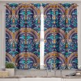 thumbnail image 2 of Ambesonne Autumn Damask Valance & Curtain, Baroque Floral Image, 55"x30", Dark Lavender and Multicolor, 2 of 7