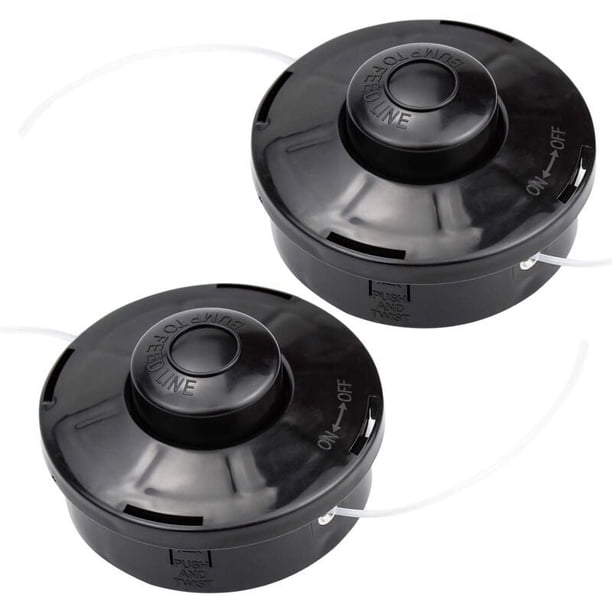 Paquete de 2 cabezales de corte de nailon universales para desbrozadoras de gasolina