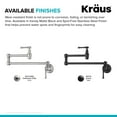thumbnail image 5 of Kraus KPF-5002SFS Allyn 4 GPM Wall Mounted Single Hole Pot Filler - Stainless Steel, 5 of 7