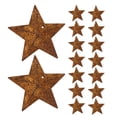 thumbnail image 1 of 50 mini estrellas de hierro de 4,5 cm, adornos rústicos de estrella de hierro para manualidades, decoración de pared del hogar y decoraciones navideñas, artesanía de metal vintage, 1 of 7