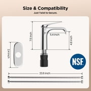 JOMOO Waterfall Bathroom Faucet, Spin-Lock Quick Install, Low-Lead Brass, Pop-Up Drain Included, Chrome