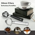 thumbnail image 4 of 54mm 3 Ears Bottomless Portafilter with Alloy Handle Stainless Steel, 4 of 8