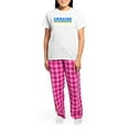 thumbnail image 4 of CafePress - Pro Ukraine Pride Ukrainian Flag ??????? Pajamas - Women's Short Sleeve Print T-Shirt and Pants Light Cotton Pajama Set, 4 of 7