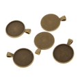 thumbnail image 6 of 50pcs Round Bezel Pendant Trays Cabochon Settings Pendant 25mm, 6 of 9