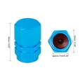 thumbnail image 3 of Unique Bargains 4pcs Blue Tire Stem Valve Caps Wheel Valve Covers Car Motorcycle Dustproof Hexagon Shape Aluminium Alloy Tire Cap, 3 of 5