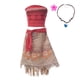 thumbnail image 3 of Disney Moana Dresses Girls Costume Cosplay Vaiana Princess Dress Necklace Wig Wreath Kids Carnival Party Summer Beach Clothes, 3 of 5