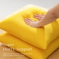 thumbnail image 4 of Phantoscope Outdoor Throw Pillows Set of 2, Waterproof Decorative Patio Cushions, Dual-Use Pillow Inserts with Built-in Covers for Garden Furniture, 18x18 Inch, Yellow, 4 of 9