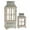 White/Silver, variant on A&B Home Evelyn Enclosed Lantern Set with Handle & Drawers, Set of 2, Silver