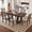 Brown, variant on Euroco 7-Piece Wooden Dining Table Set,78" Extendable Dining Table & Chairs Set with 18" Leaf for 6-8,Farmhouse Kitchen Table Set for Dining Room,Natural