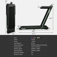 thumbnail image 4 of Costway Up To 7.5MPH 2.25HP 2 in 1 Single Display Screen Treadmill W/ Speaker Remote Control APP Green, 4 of 11
