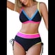 thumbnail image 2 of Bikini Push Up con Cuello Halter para Mujer, Sujetador Acolchado, Top y Braguitas, Conjuntos de Bikini de Talla Grande, Traje de Baño para Vacaciones. Negro XL, 2 of 10