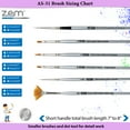 thumbnail image 3 of ZEM Brush Mfg AS-31 Golden Taklon Synthetic Mini Detail Artist Paint Brush & Tool Dotting Set, 3 of 4