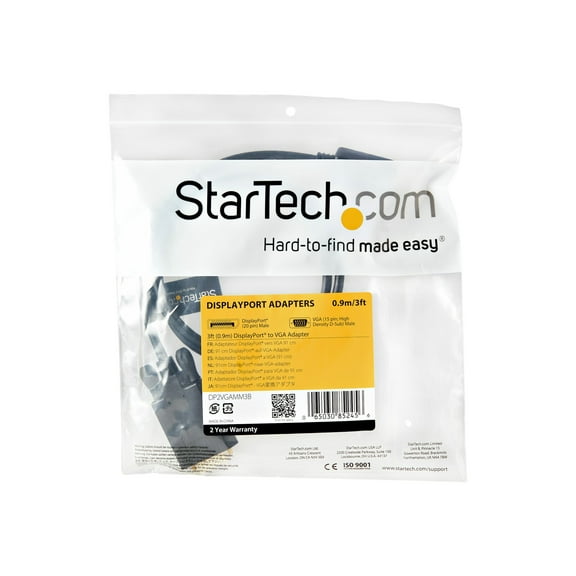 StarTech 3 ft DisplayPort to VGA Adapter Converter Cable ? Black